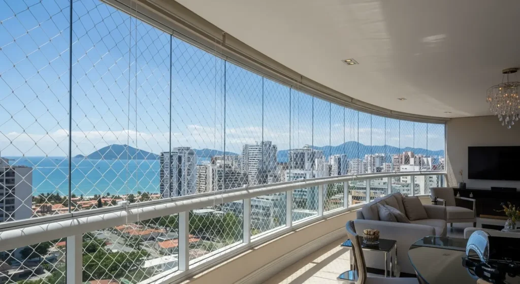 Rede para Sacada de quarto infantil com sol da manhã